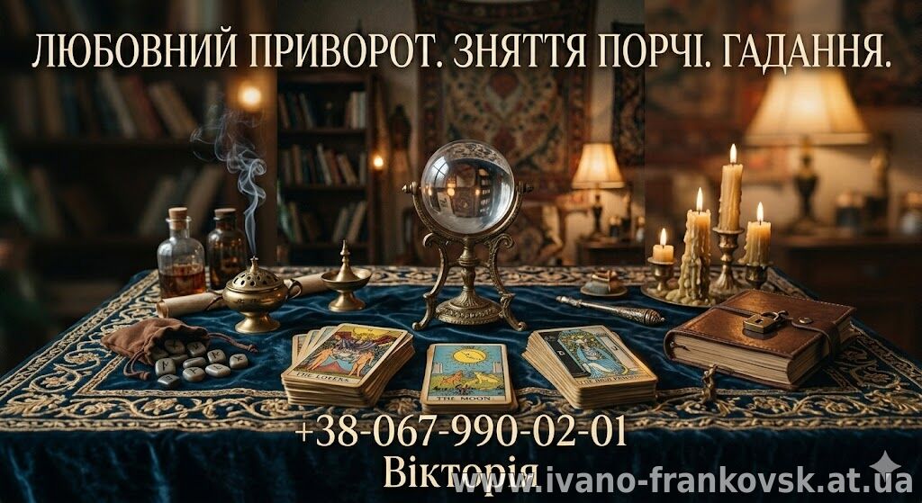 Допомога екстрасенса Івано-Франківськ. Ворожіння, любовна магія, зняття порчі та пристріту.